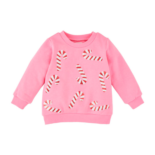 Sequin Candy Cane Sweatshirt
