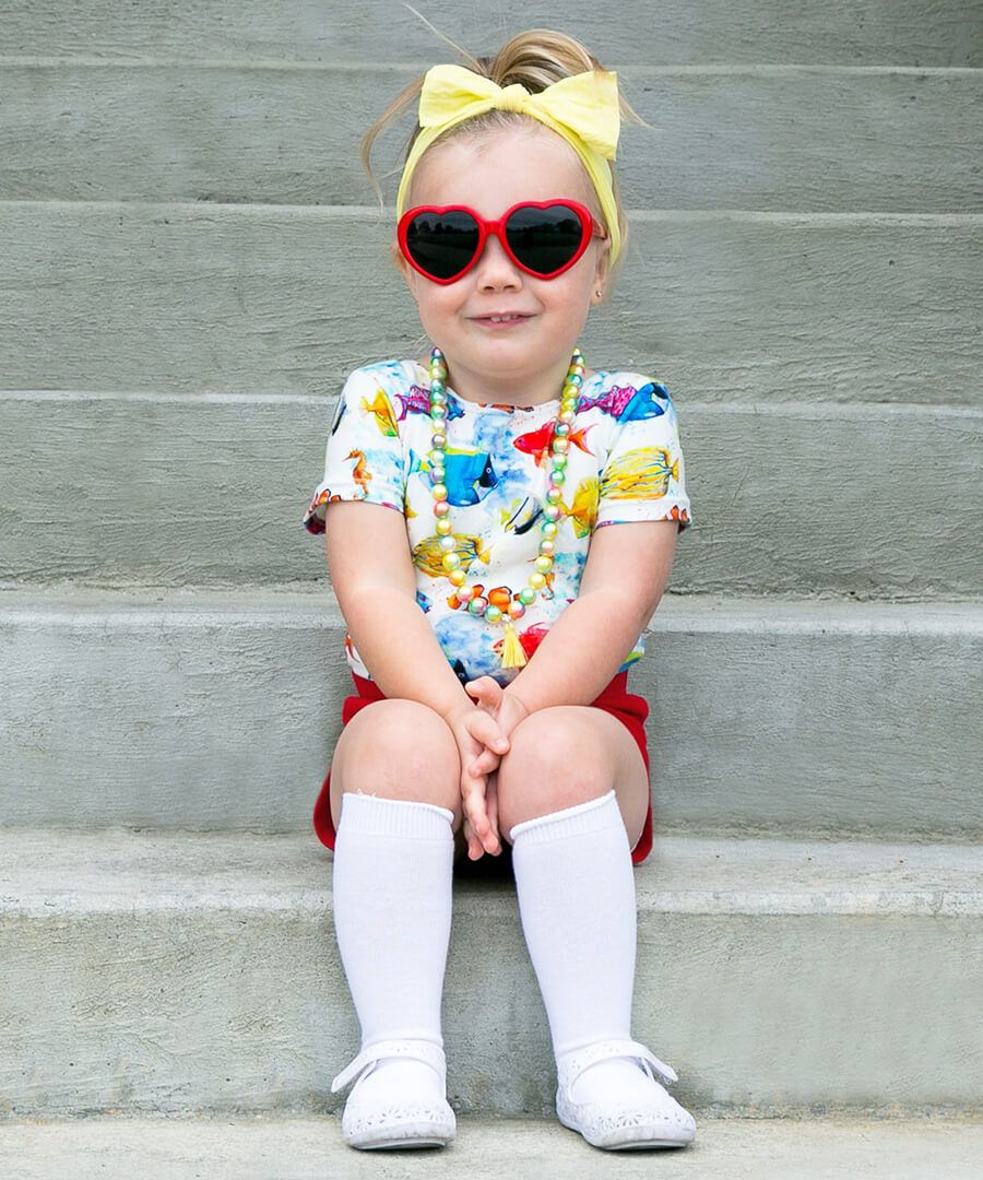 White Nylon Knee High Socks