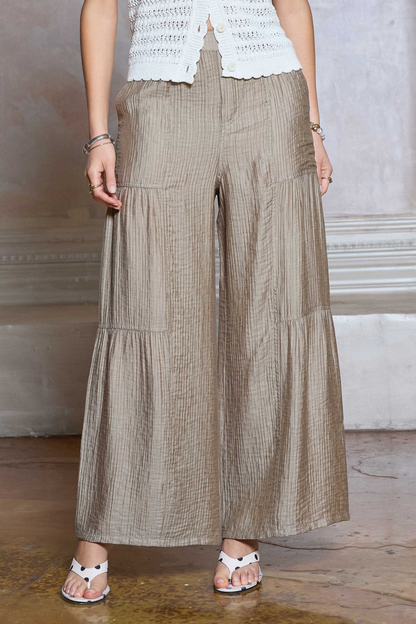 Dusty Sand Palazzo Pant