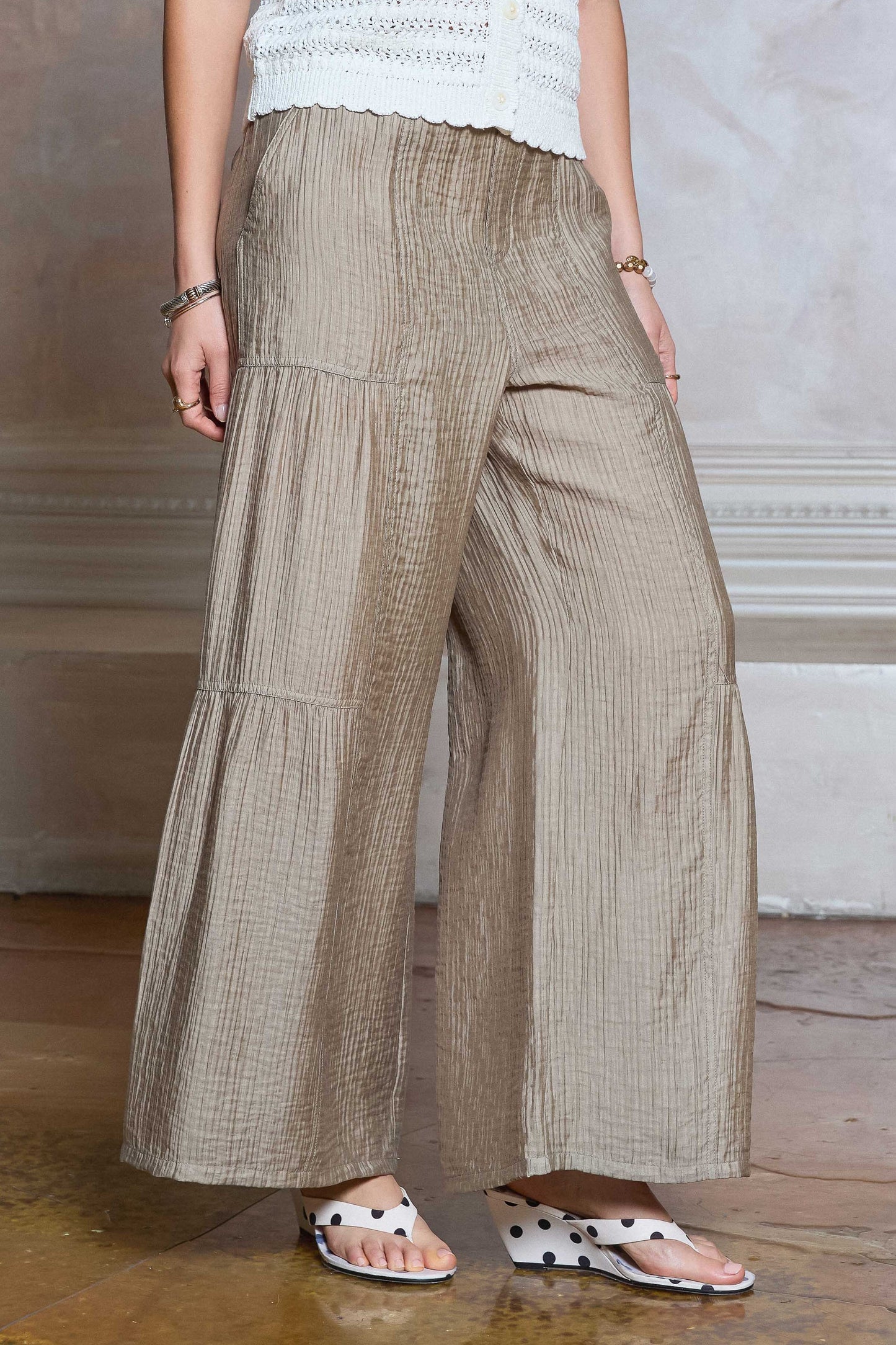 Dusty Sand Palazzo Pant