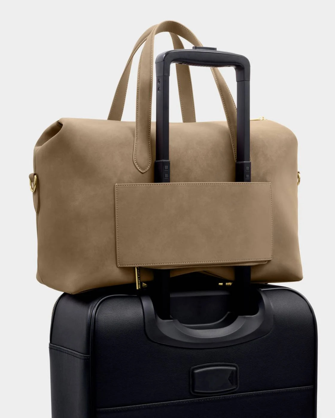 Milan Suedette Cabin Bag in Taupe