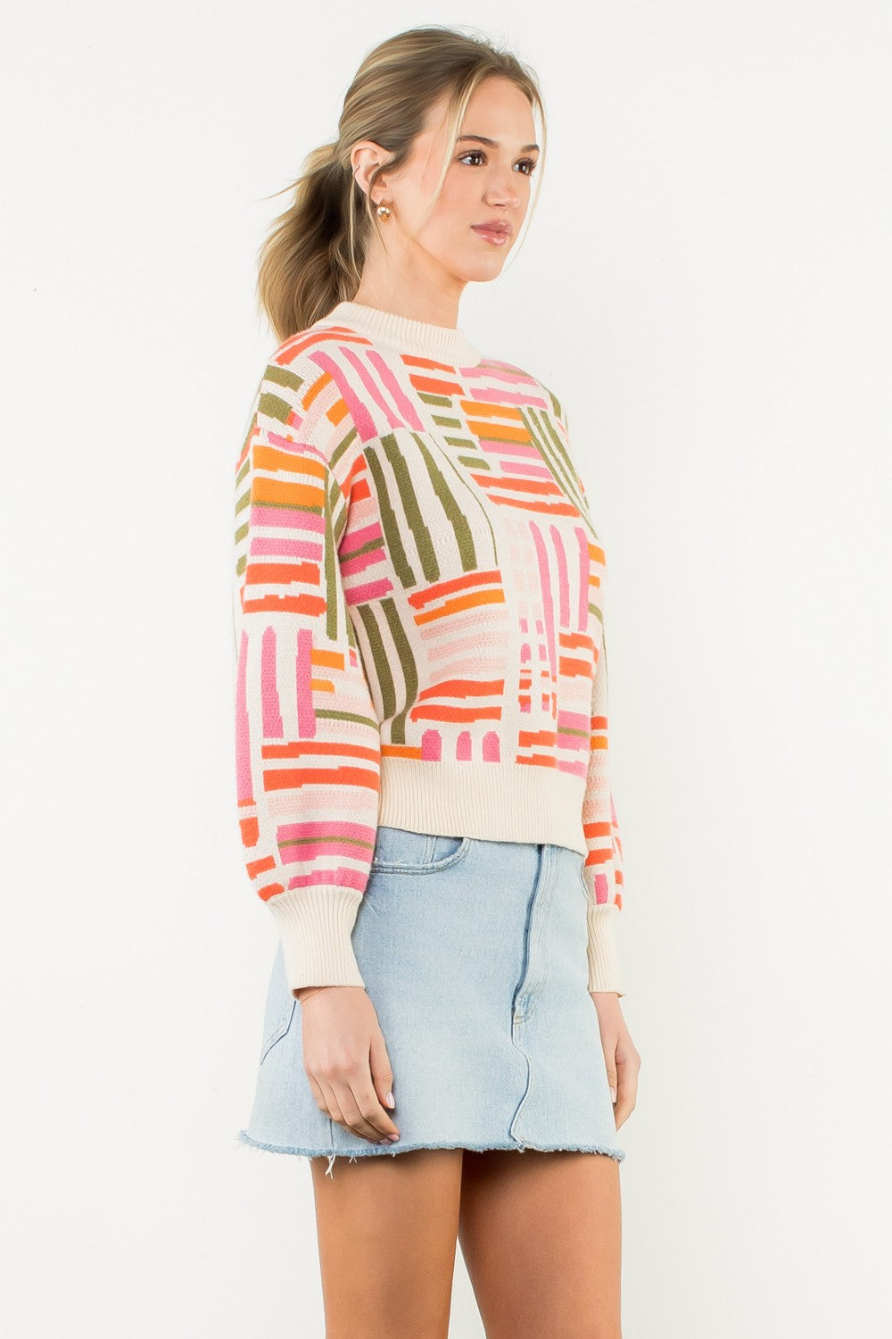 Pattern Knit Sweater