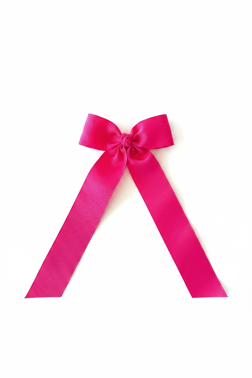 SPK Medium Grosgrain Hair Bowtie with Knot Wrap and Streamer Tails