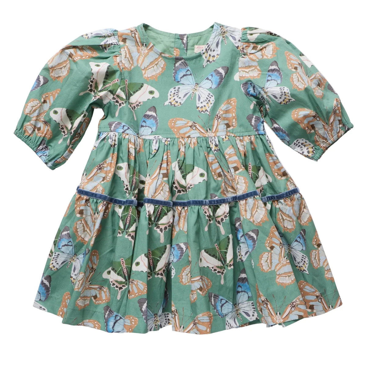 Maribelle Dress-Green Butterflies