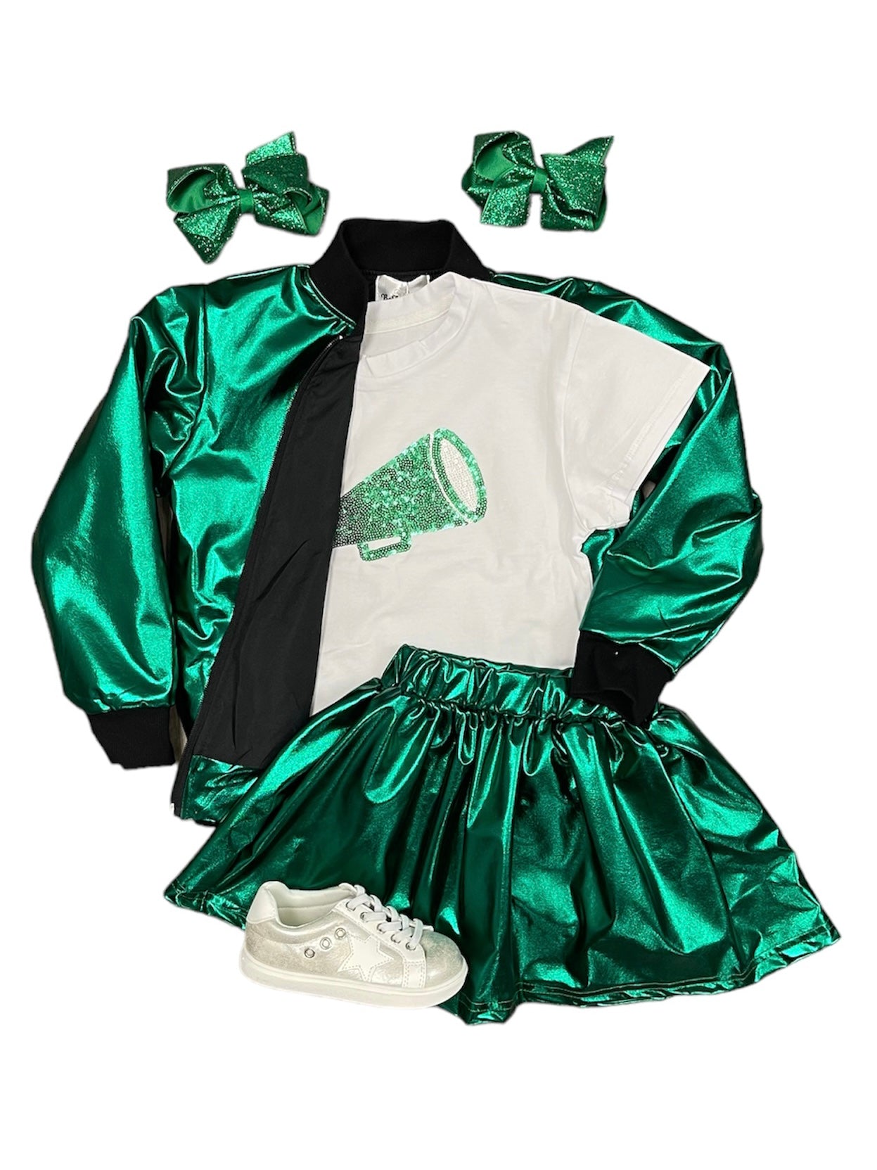 Metallic Green Skort