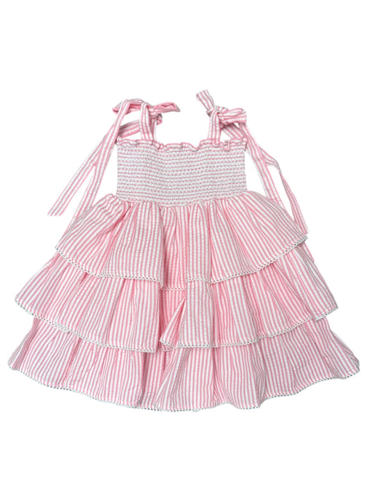 Pink Seersucker Dress