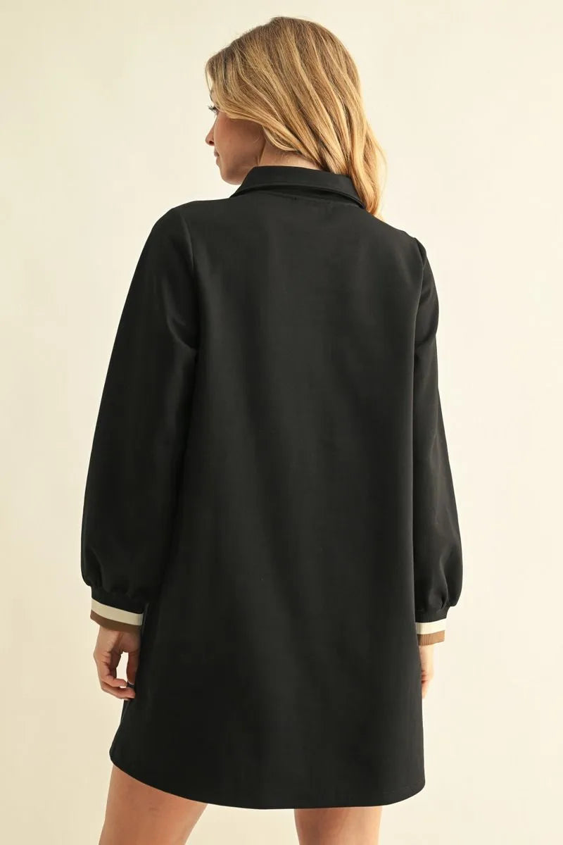 Long Sleeve Dress - Black