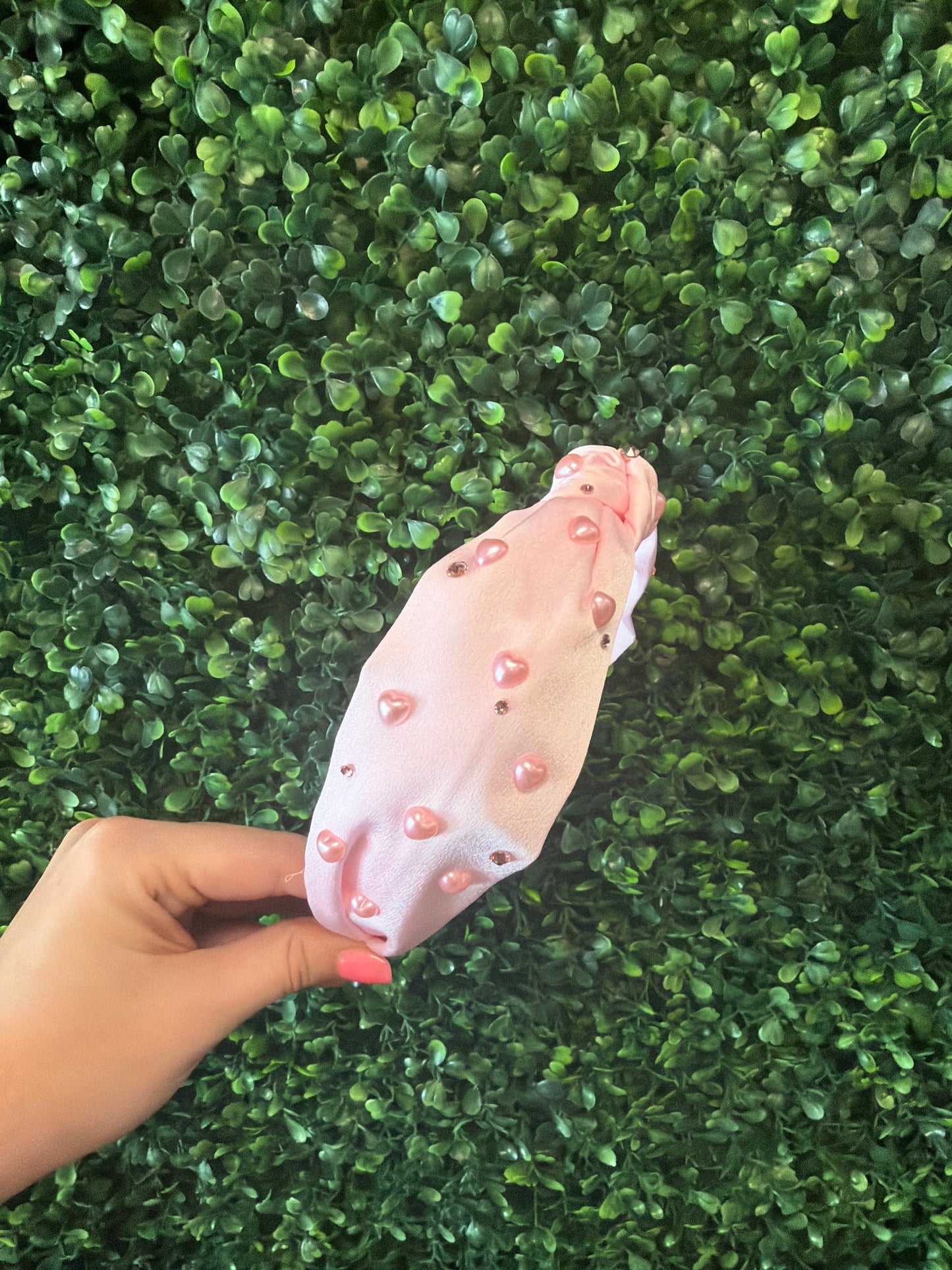 Heart Satin Knot Headbands