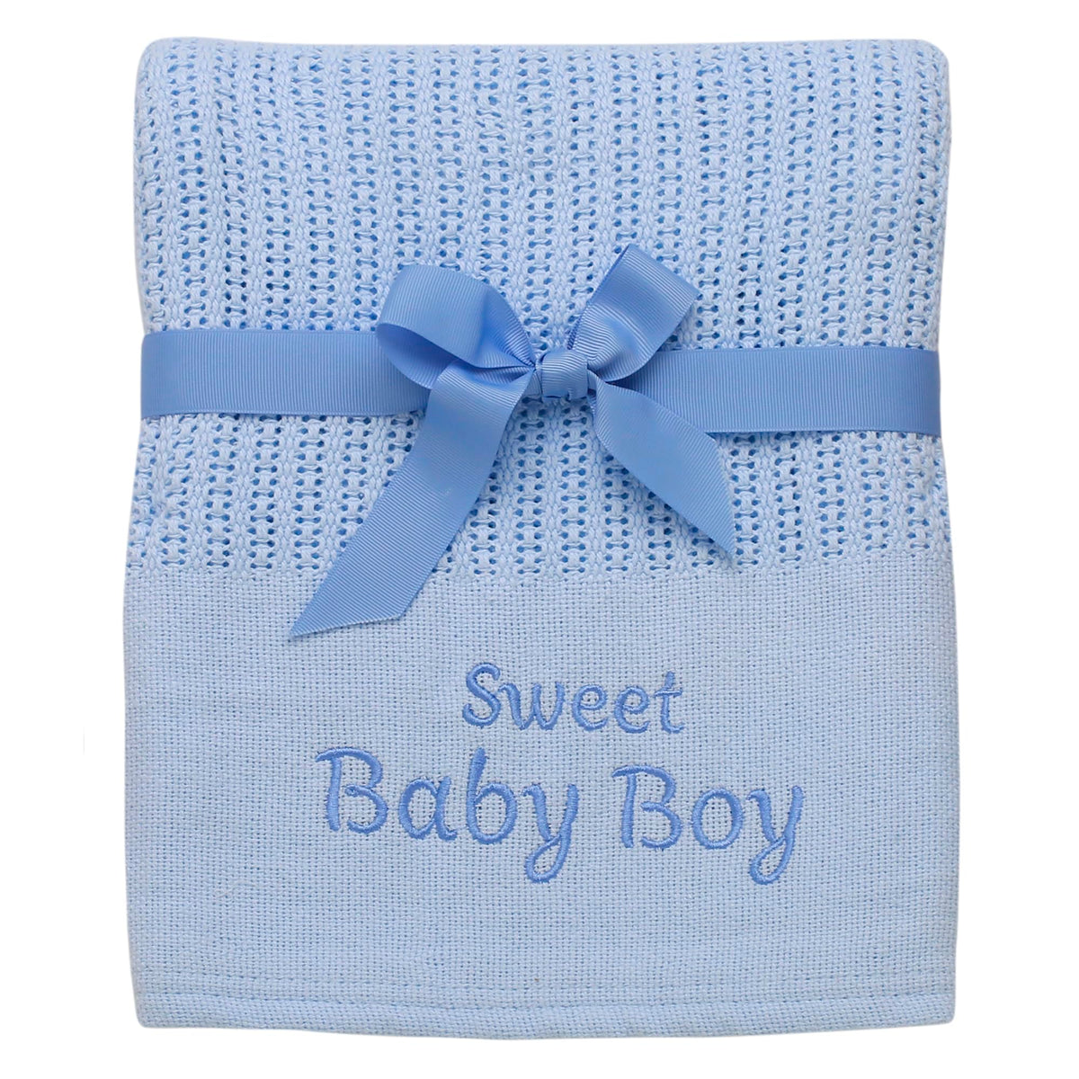 Sweet Baby Boy Knit Blanket