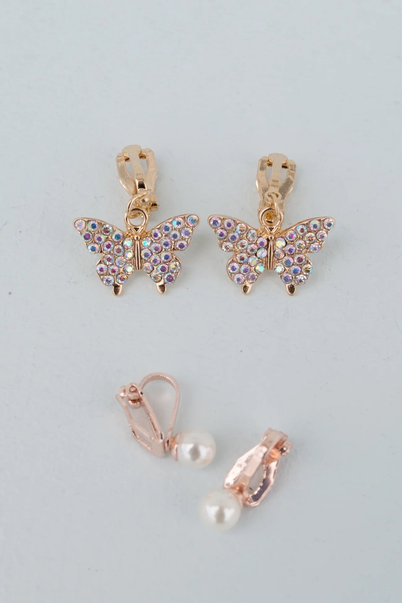 Butterfly Clip On Earrings