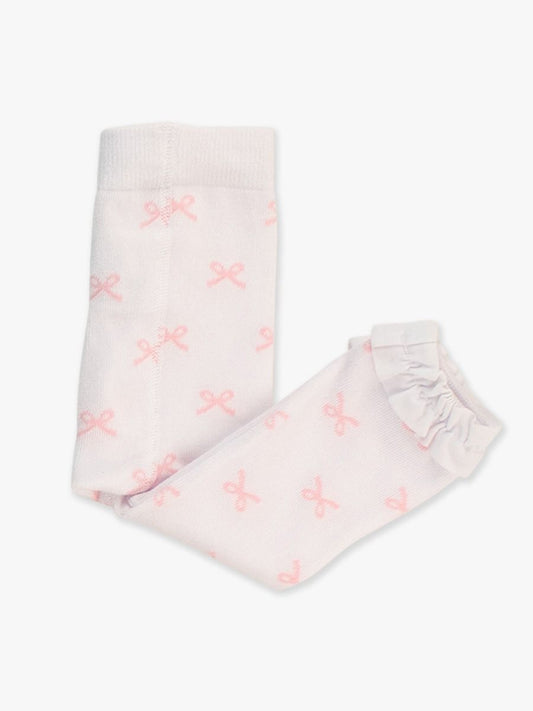 Pink Bows Footless Ruffle Tight