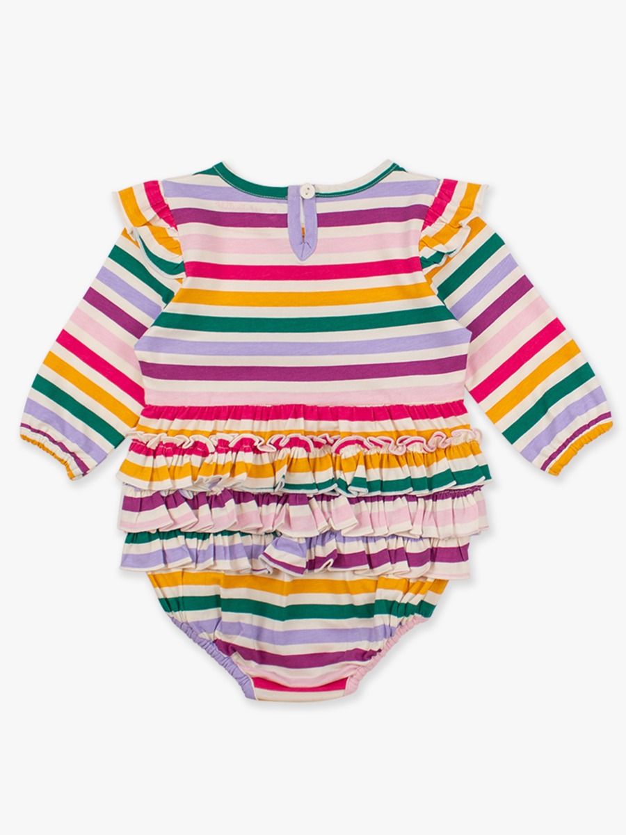 Colorful Knit Flutter Bubble Romper
