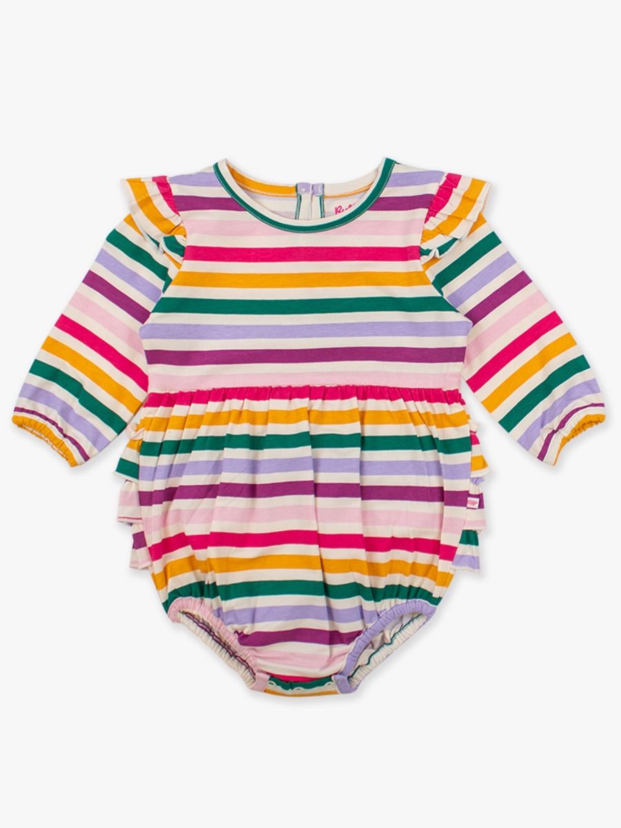 Colorful Knit Flutter Bubble Romper