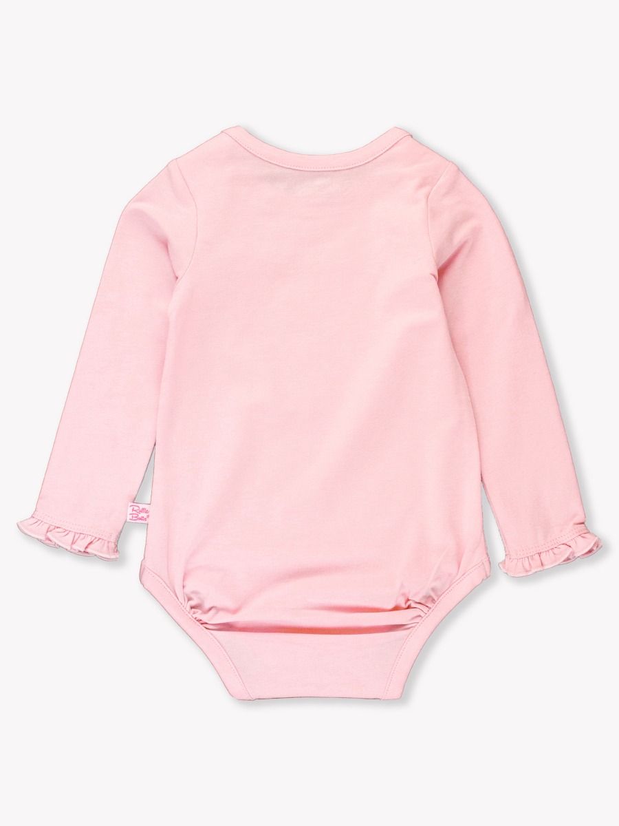 Pink Knit Ruffle Bodysuit