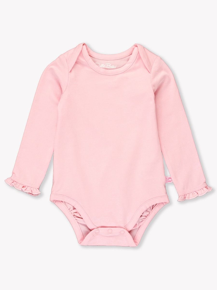 Pink Knit Ruffle Bodysuit