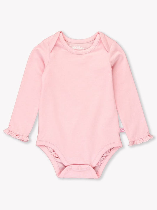 Pink Knit Ruffle Bodysuit