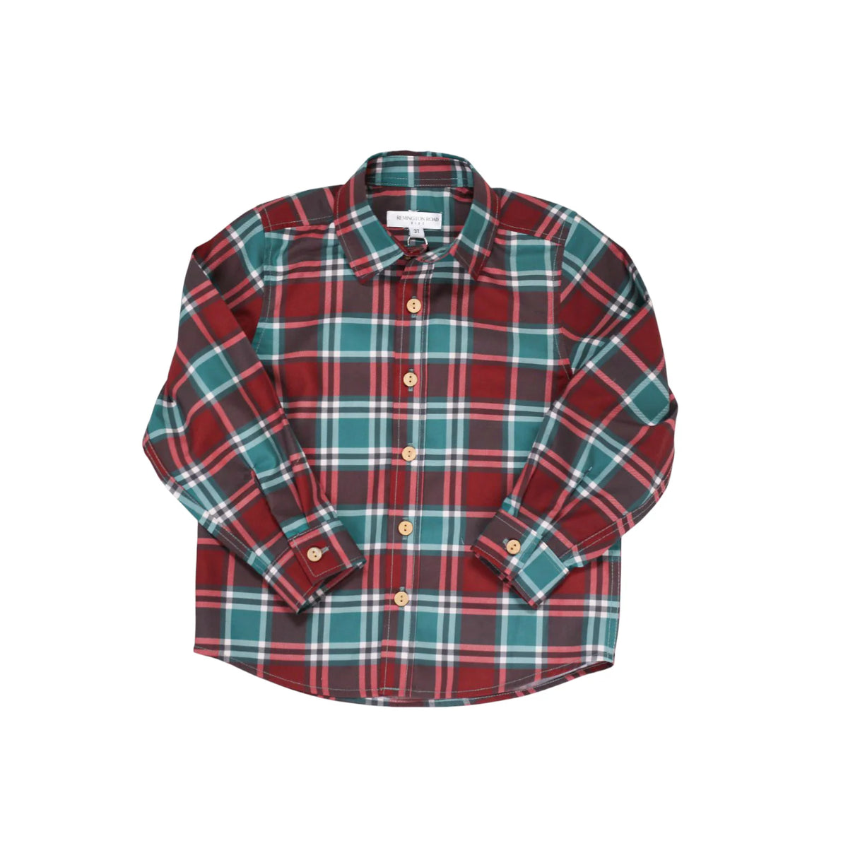 Button Down Top Holiday Plaid