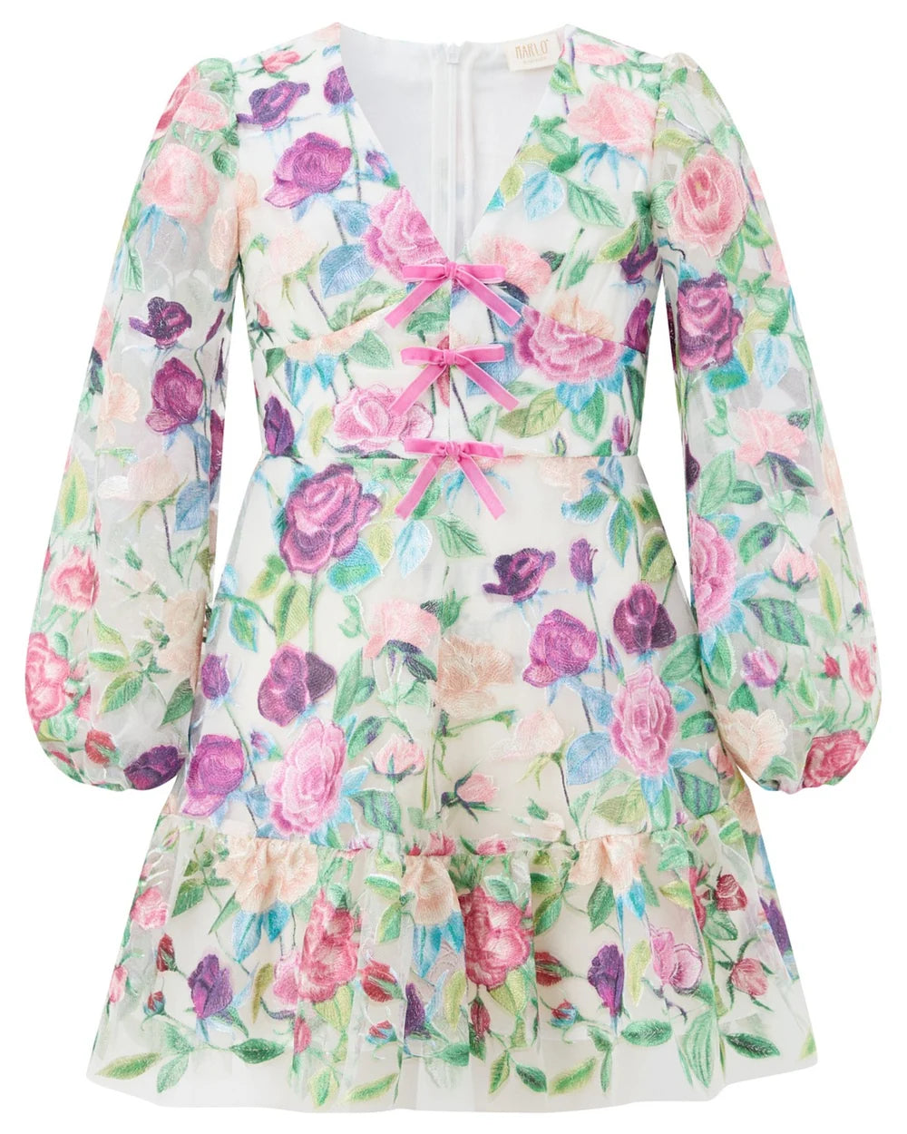 Rachelle Embroidered Mini Dress