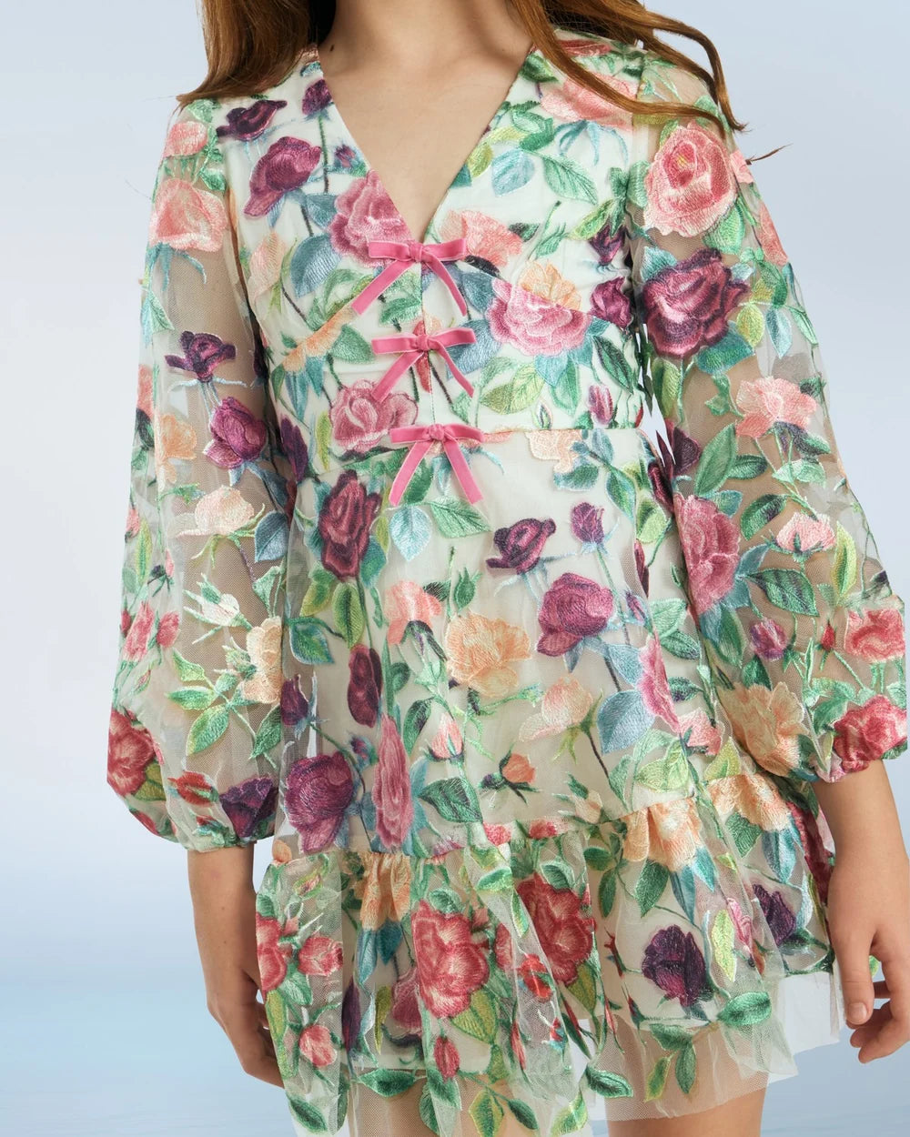 Rachelle Embroidered Mini Dress