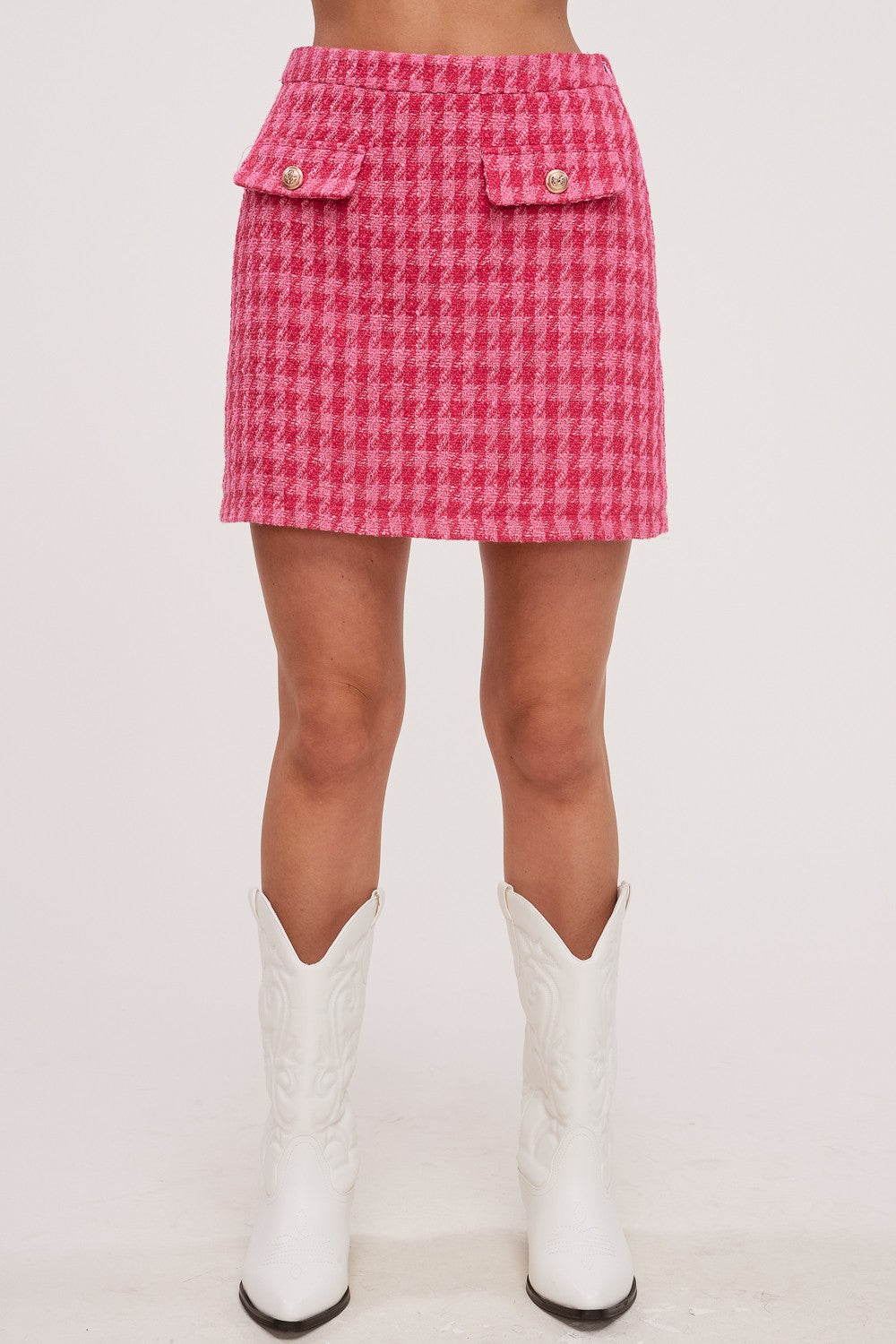 Pink Tweed Skirt