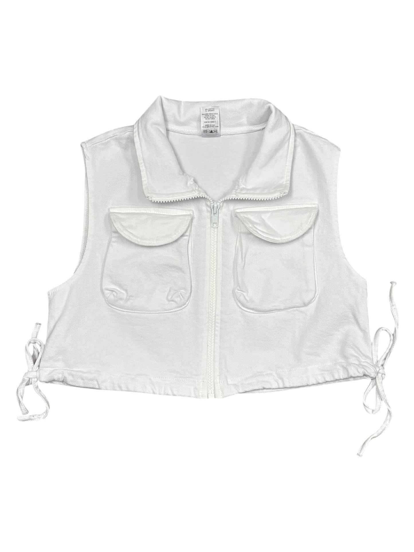 White Denim Vest