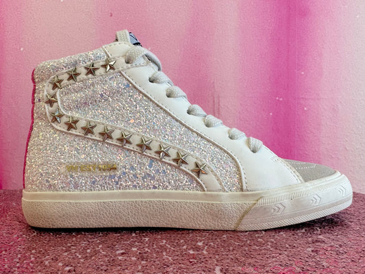 Glitter Pink Multi High Top