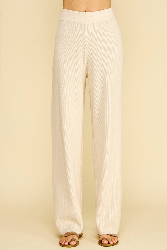 Knit Sweater Pants - Oatmeal