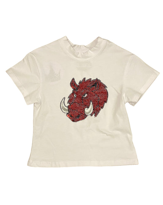 Hog Sequin Game Day Tee