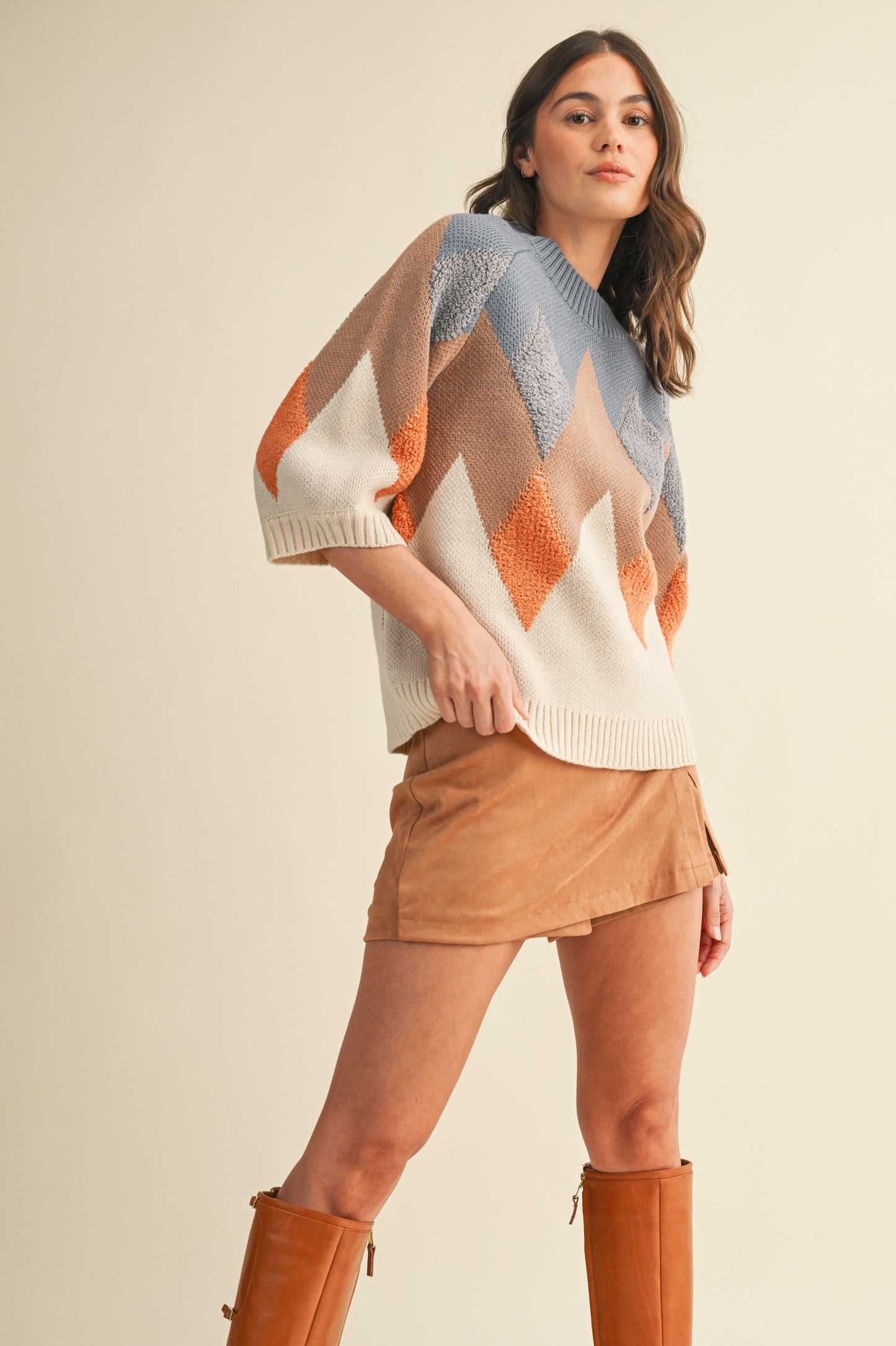 Denim Blue Multi Sweater