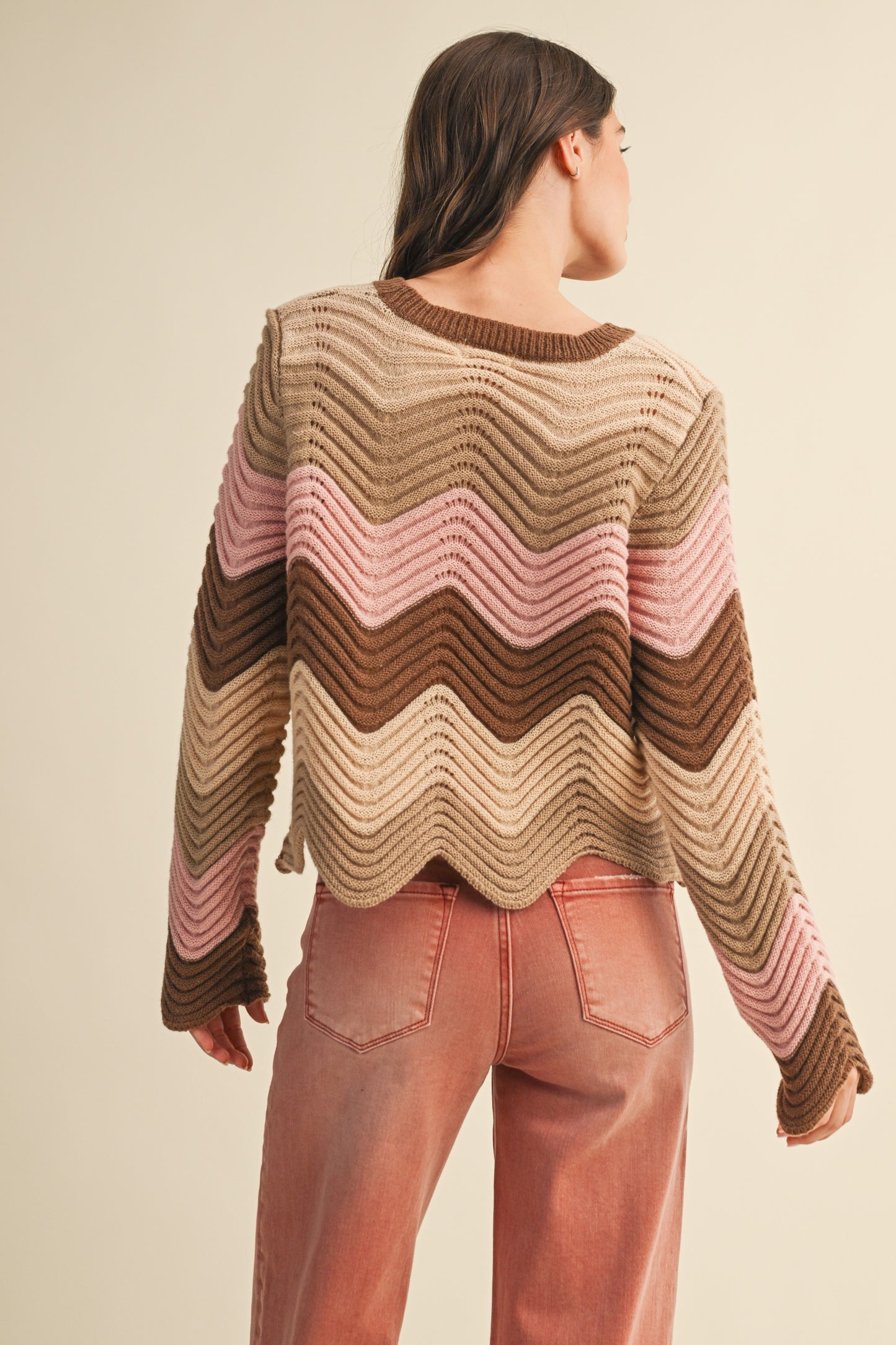 Mocha Scallop Sweater