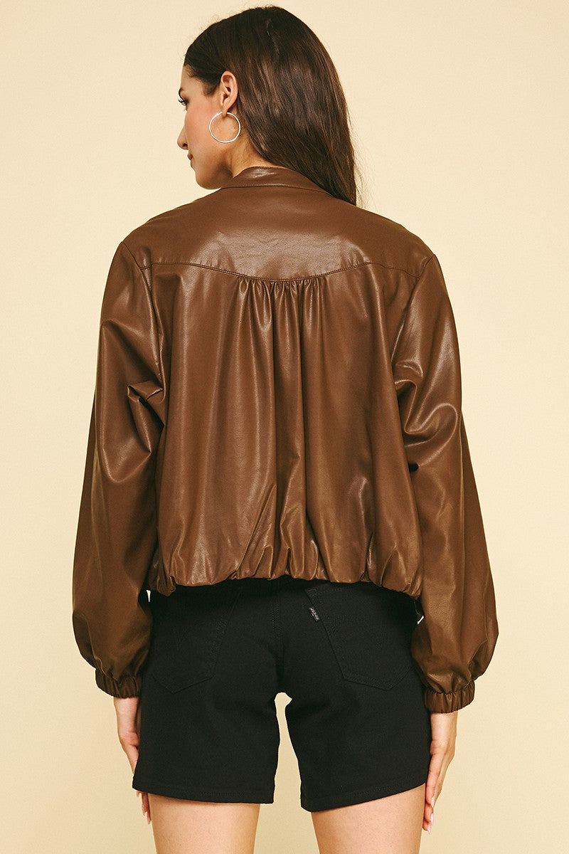 Chocolate Bomber Jacket