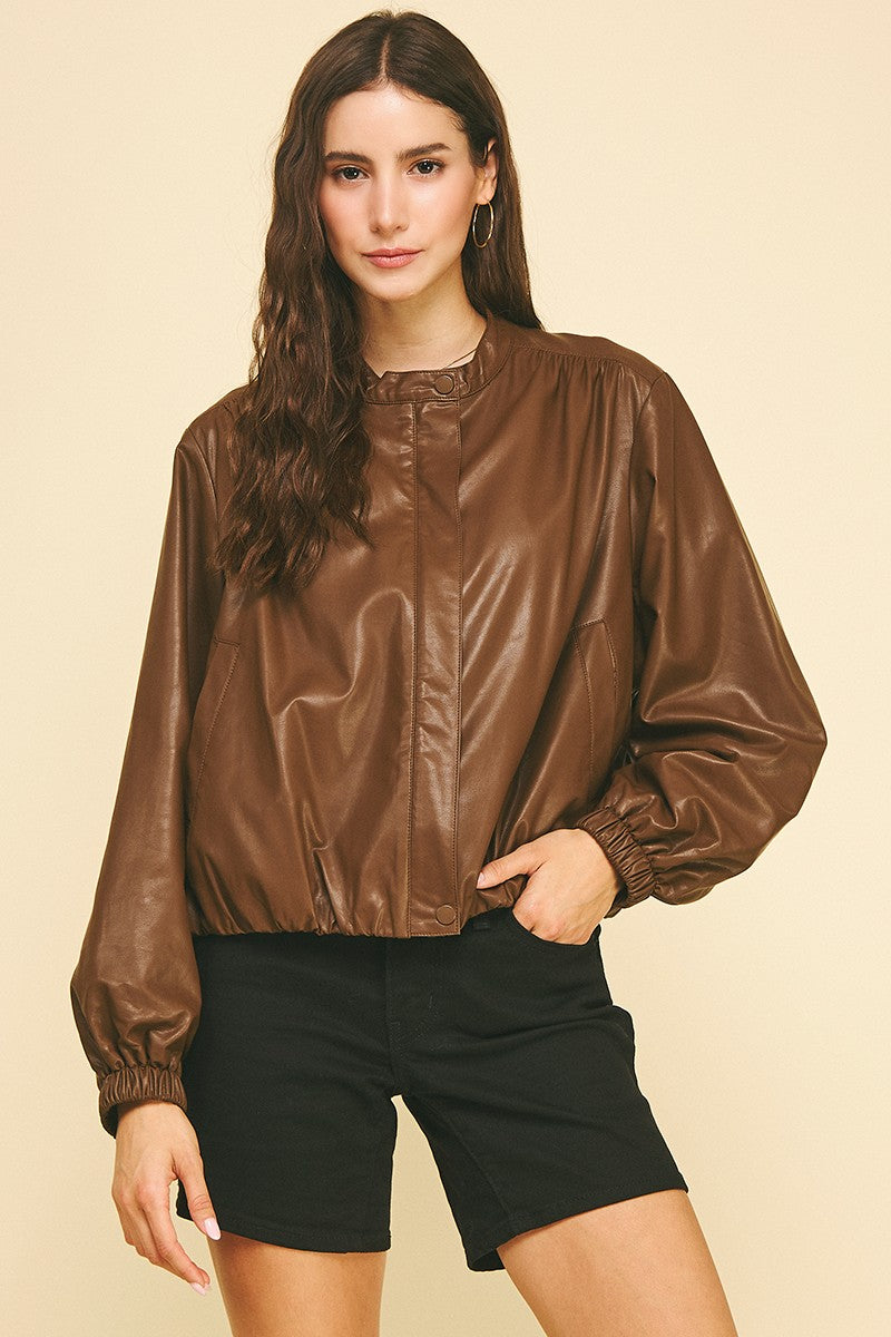 Chocolate Bomber Jacket