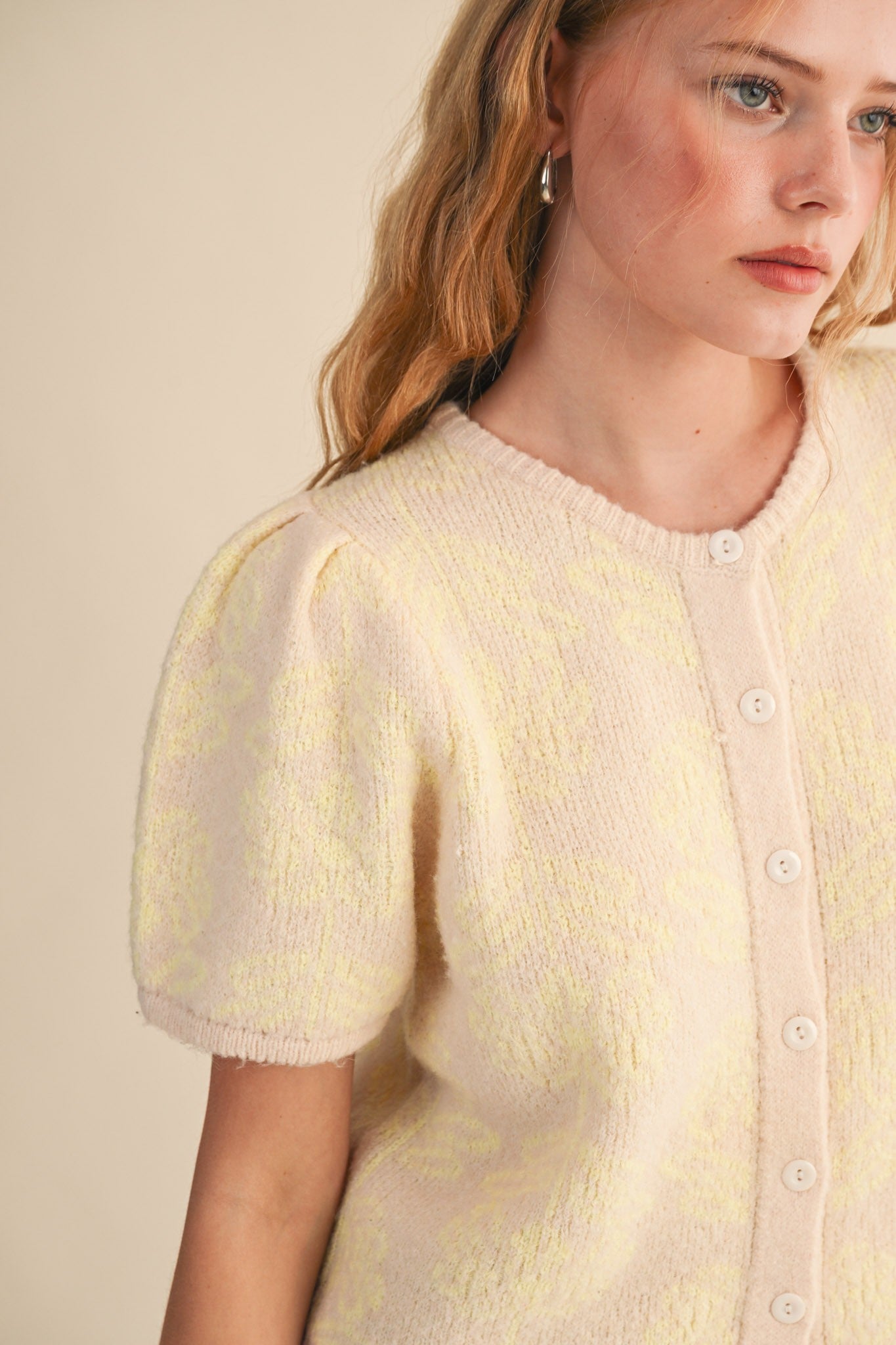 Daphne Button Up Sweater Top