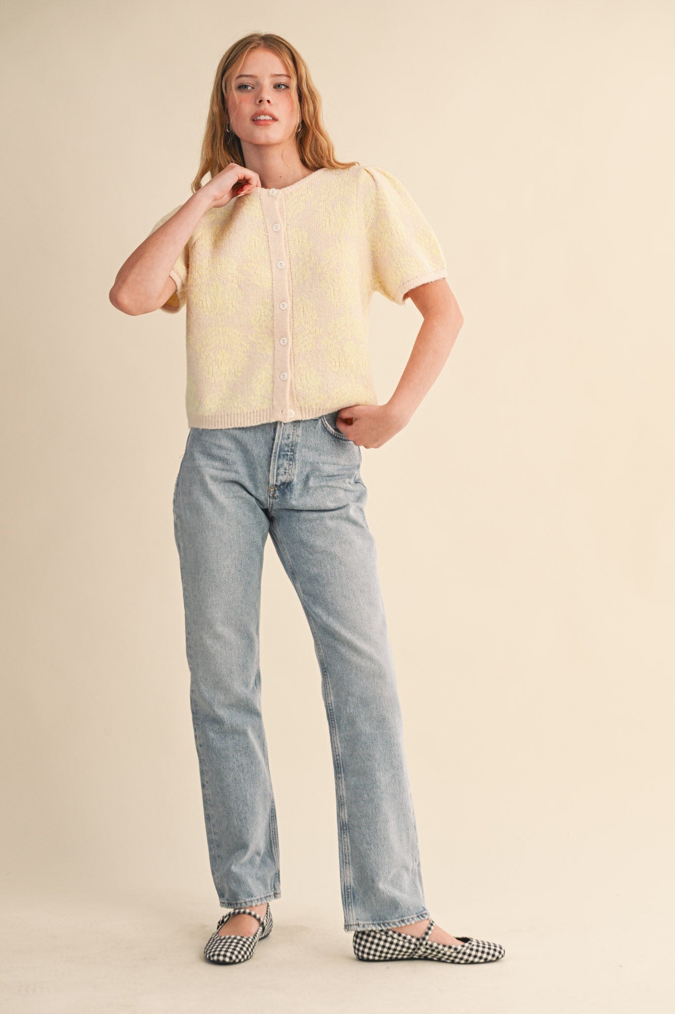 Daphne Button Up Sweater Top