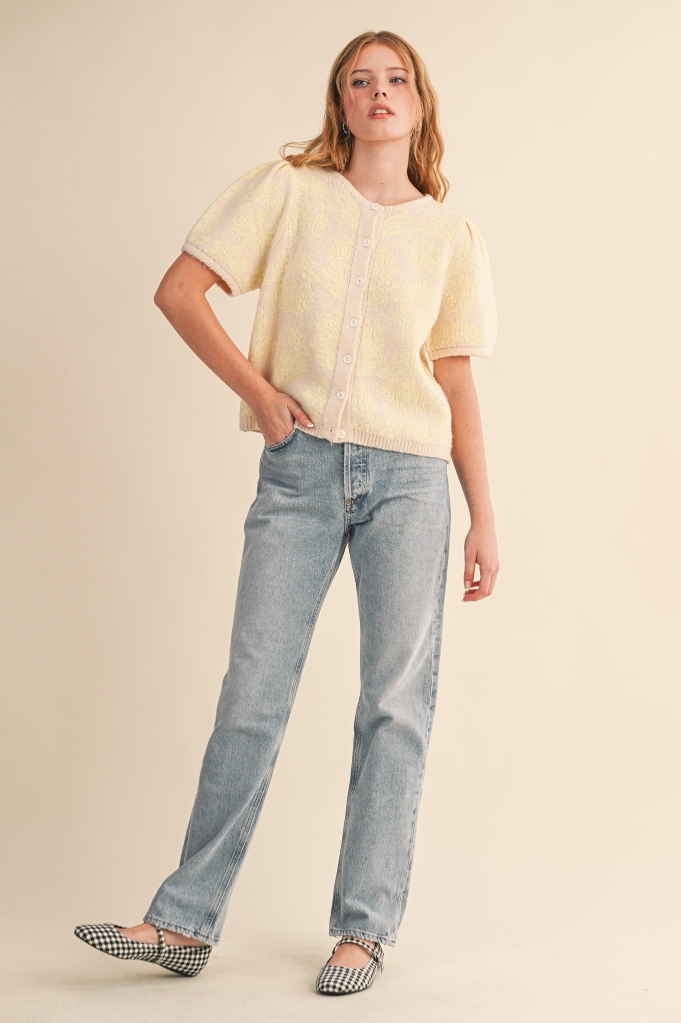 Daphne Button Up Sweater Top