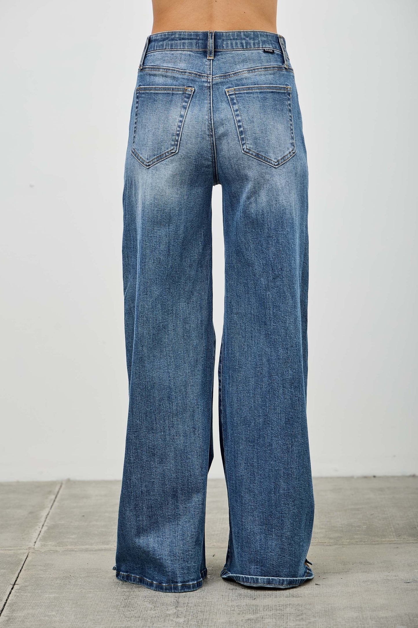 Stud Detail Wide Leg Jean