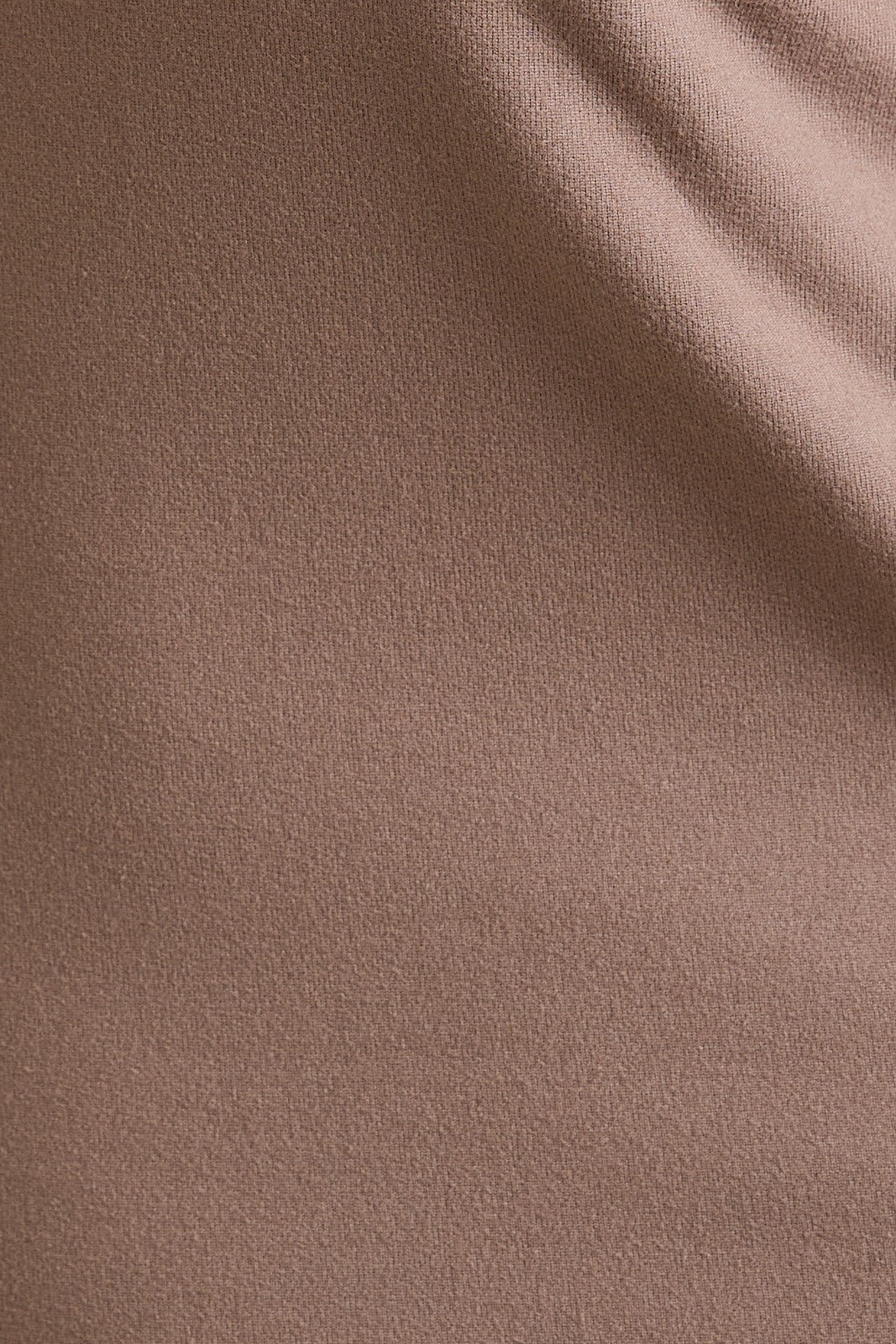 Round Neck Long Sleeve Bodysuit In Taupe