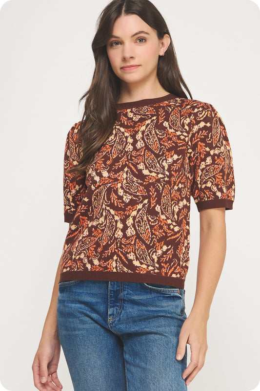 Paisley Sweater Top