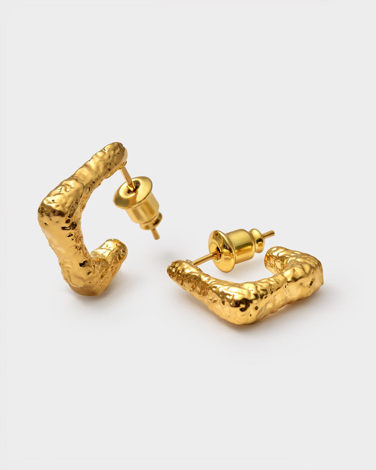 Luxe Lock Waterproof Gold Hoop Earrings