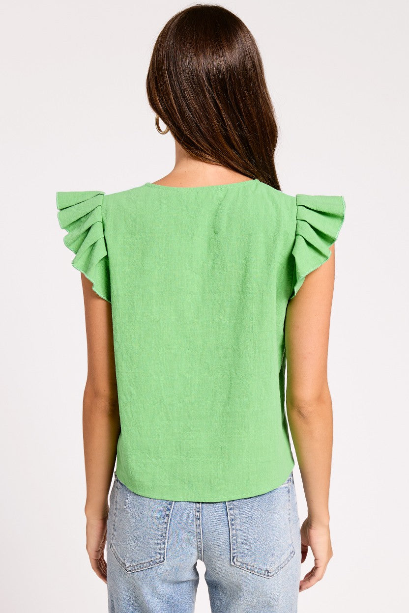 Wavy Pop Flutter Top