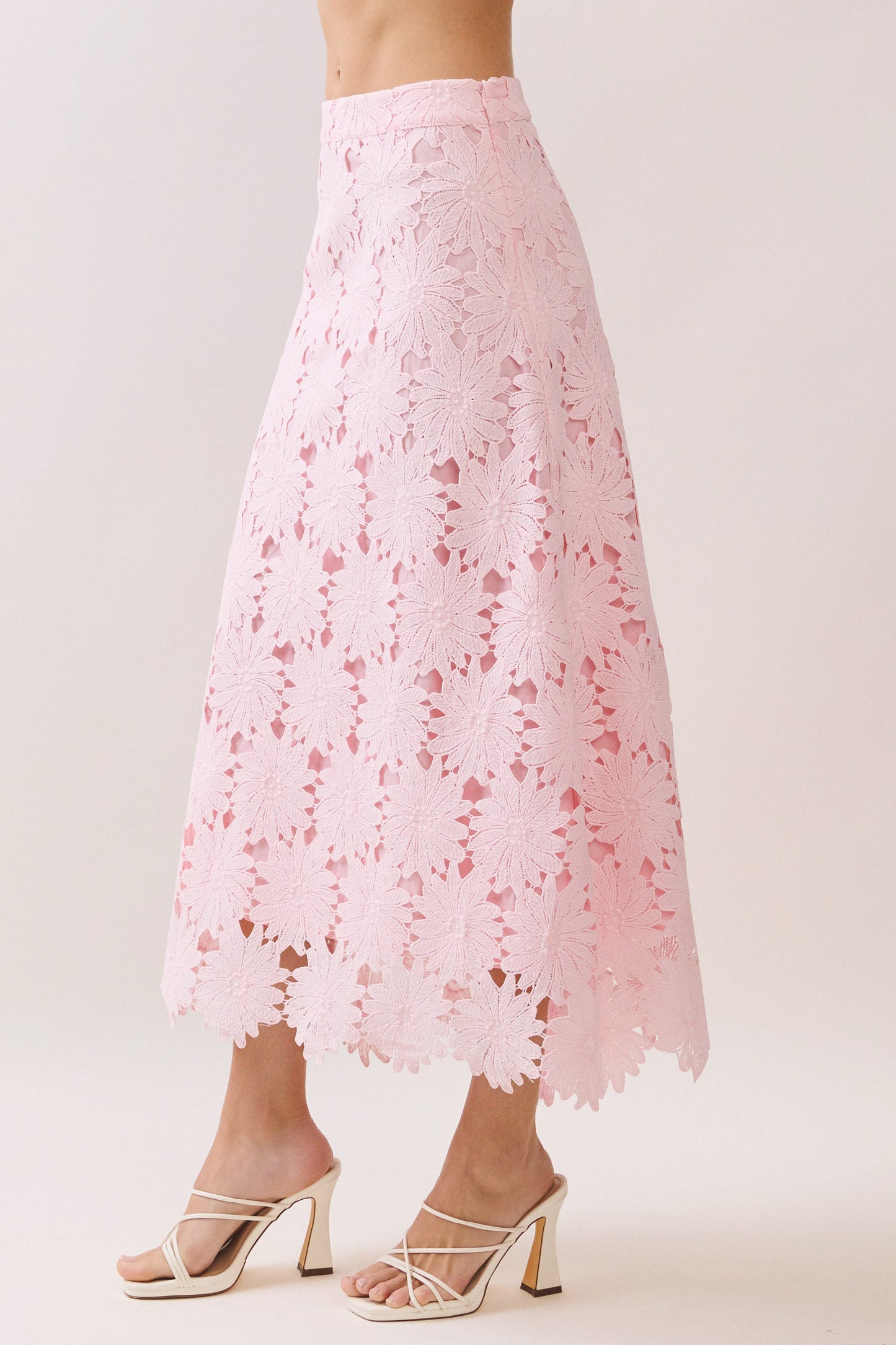 Pink Embroidery Skirt Set
