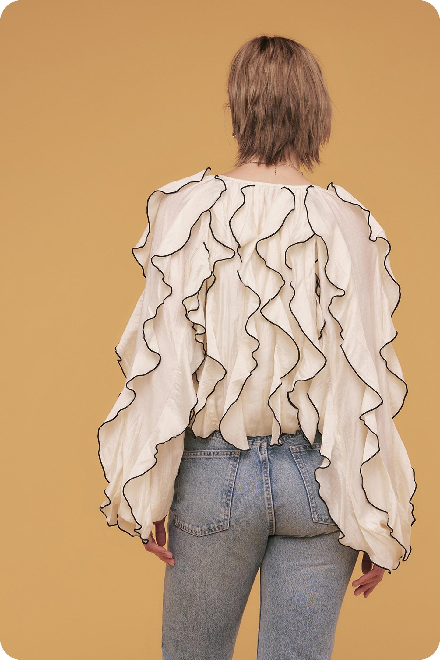 Cascading Ruffle Top
