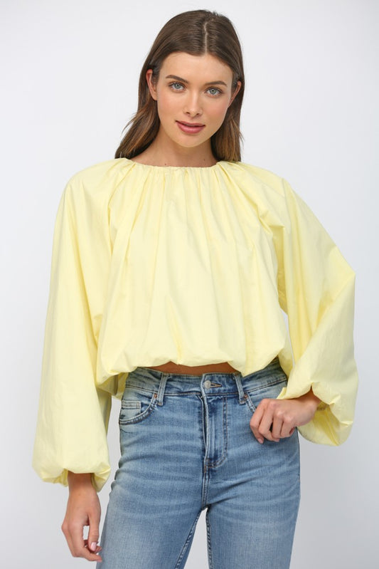 Lemon Bubble Long Sleeve Top