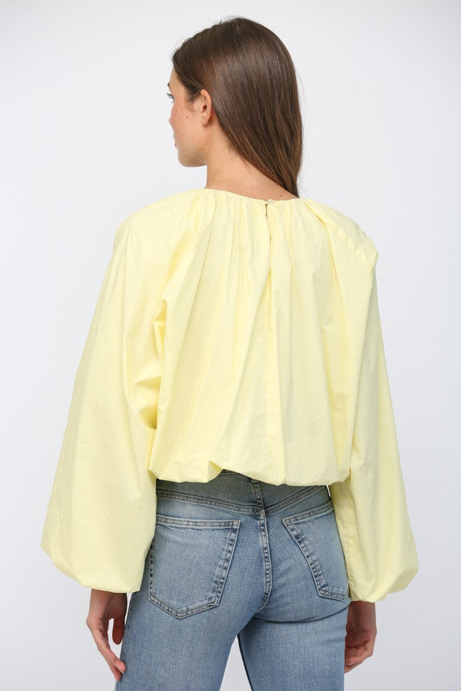 Lemon Bubble Long Sleeve Top