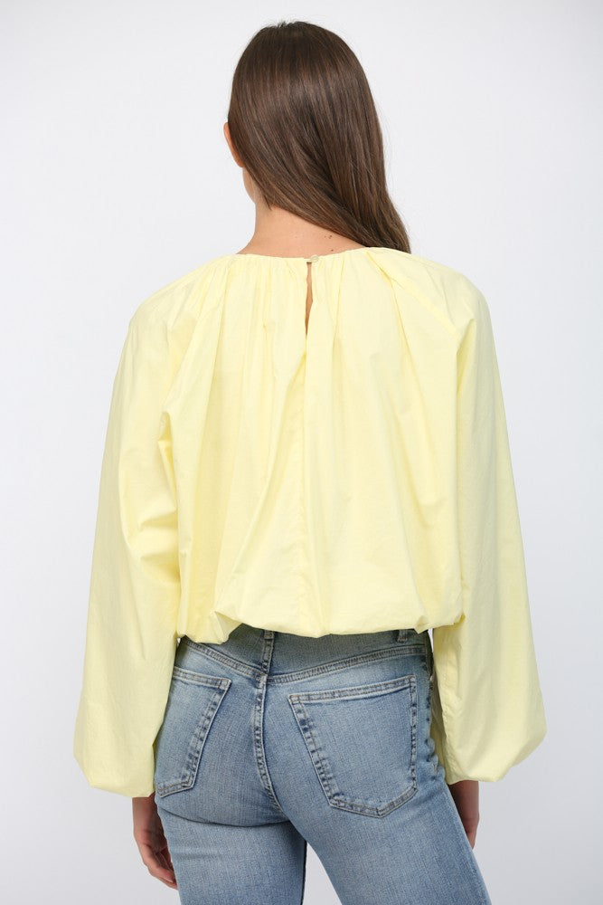 Lemon Bubble Long Sleeve Top
