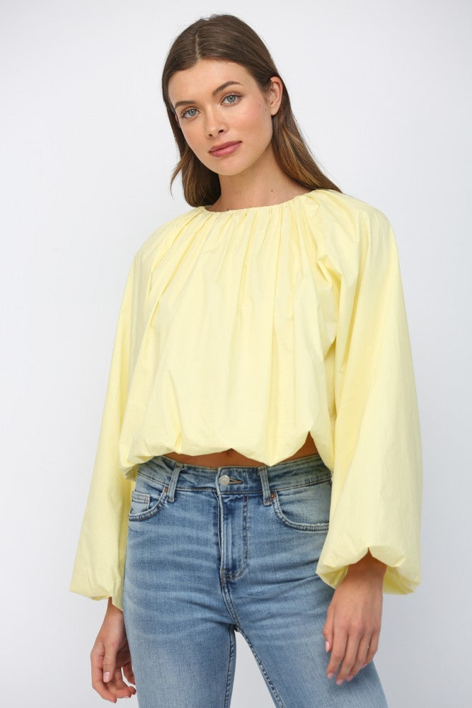 Lemon Bubble Long Sleeve Top