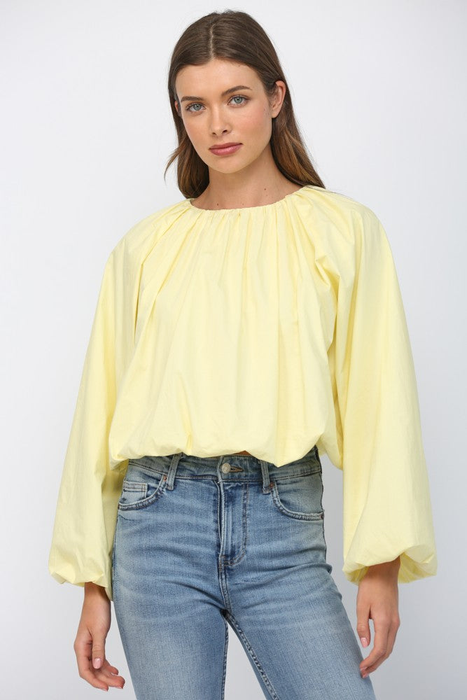 Lemon Bubble Long Sleeve Top