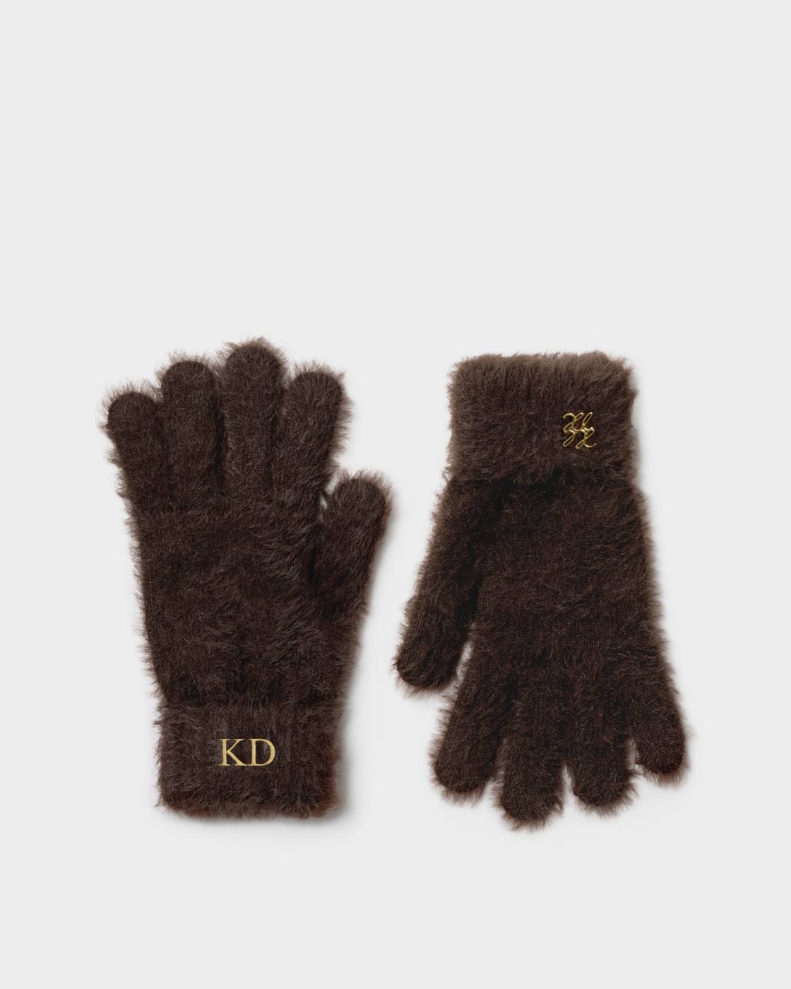Gift Boxed Soft Knitted Gloves - Chocolate