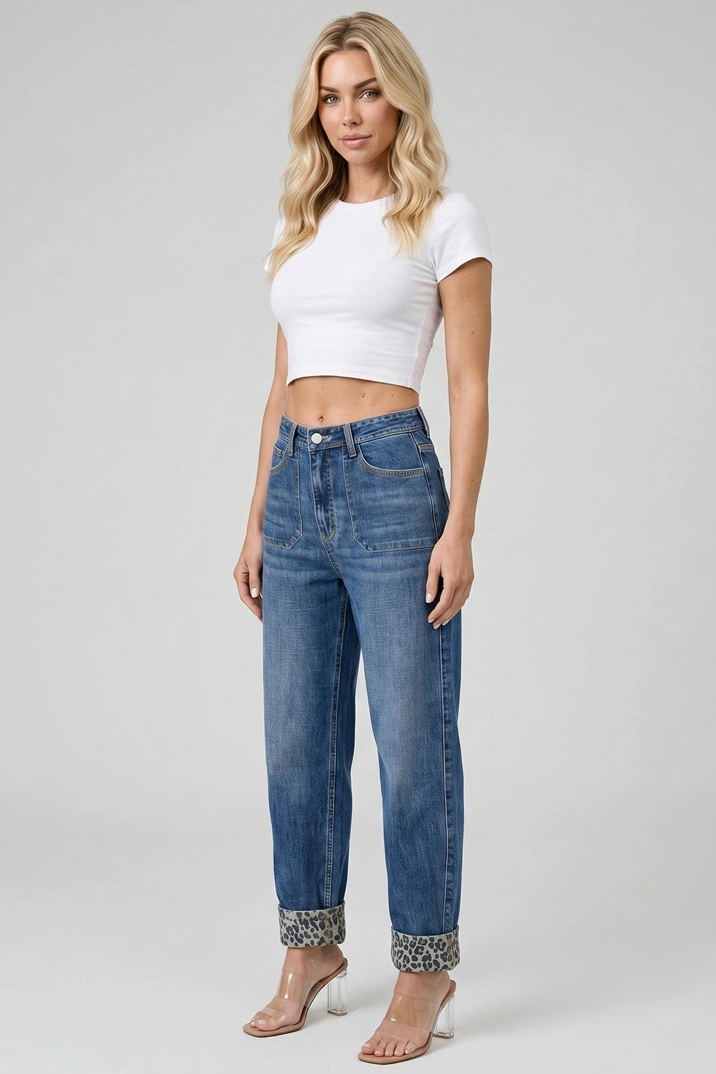 High Rise Two Way Barrel Jean