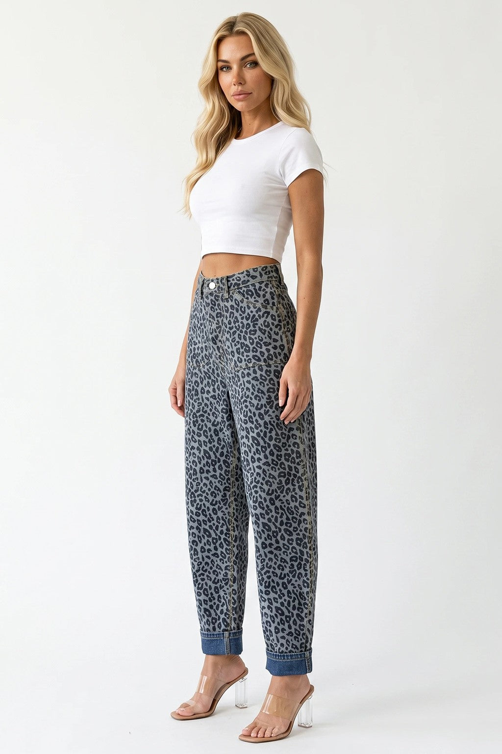 High Rise Two Way Barrel Jean